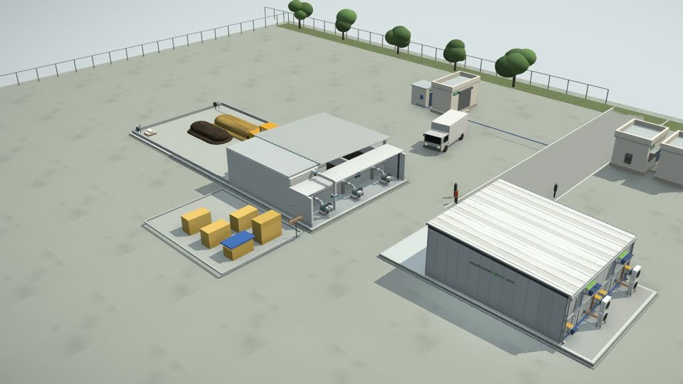 2 rooms · 18 × 40 ft + 1 × 20T compost