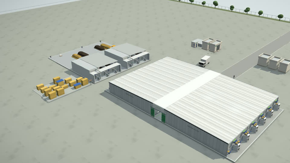 12 rooms · 18 × 70 ft + 2 × 30T compost